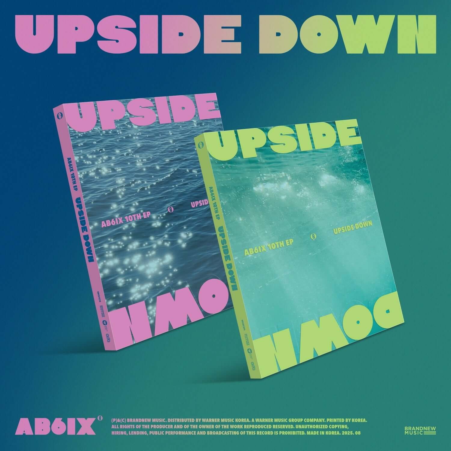 AB6IX - AB6IX 10TH EP [UPSIDE DOWN] (Photobook VER.) (Set of 2) - Album Kpop, photobooks colorés 'UP/SIDE DOWN'