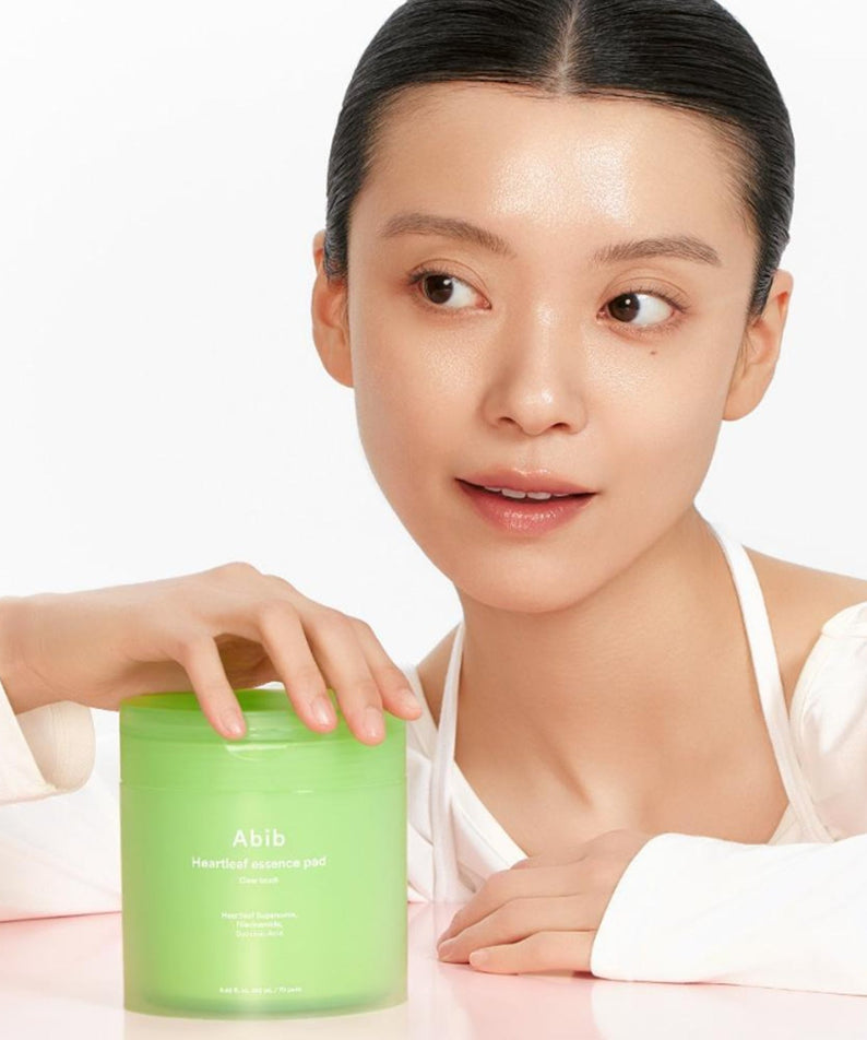ABIB  Eoseongcho Trace Essence Pad Clear Touch 70 Sheets (+70 Sheets Refill + Buckle Pouch) : produit skincare, femme, vert