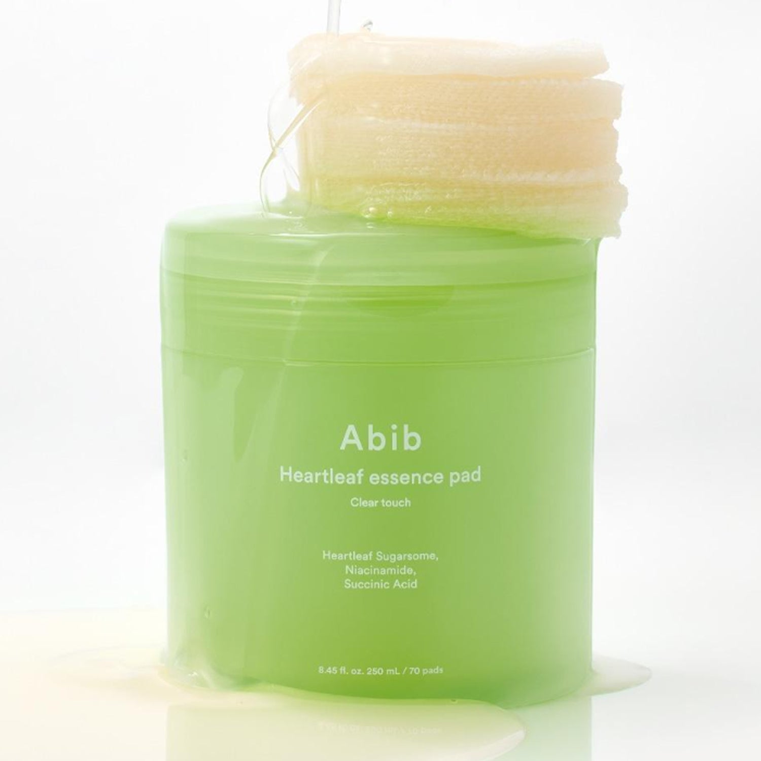 ABIB  Eoseongcho Trace Essence Pad Clear Touch 70 Sheets (+70 Sheets Refill + Buckle Pouch), pads verts transparents