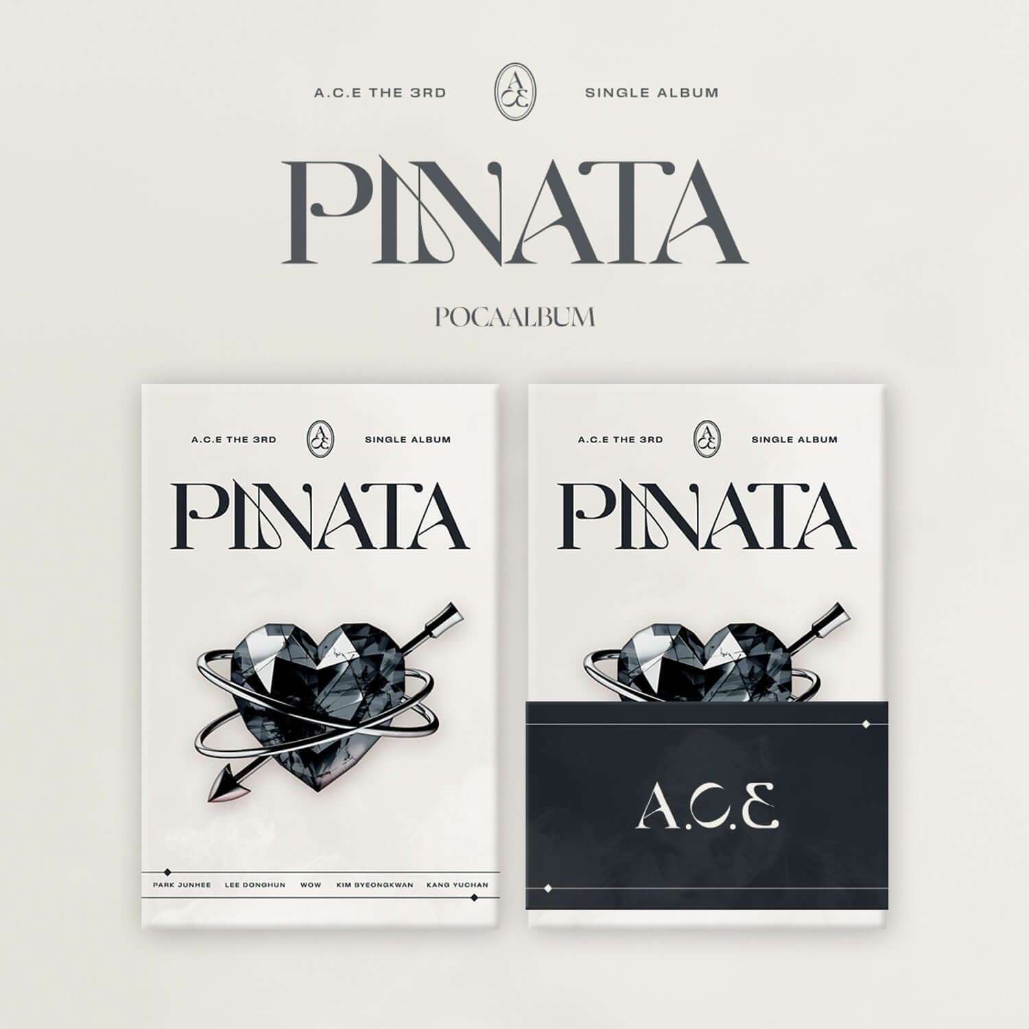 A.C.E - 3rd Single Album PINATA (POCAALBUM) - Album Kpop, couverture officielle sur fond clair, concept “PINATA”.