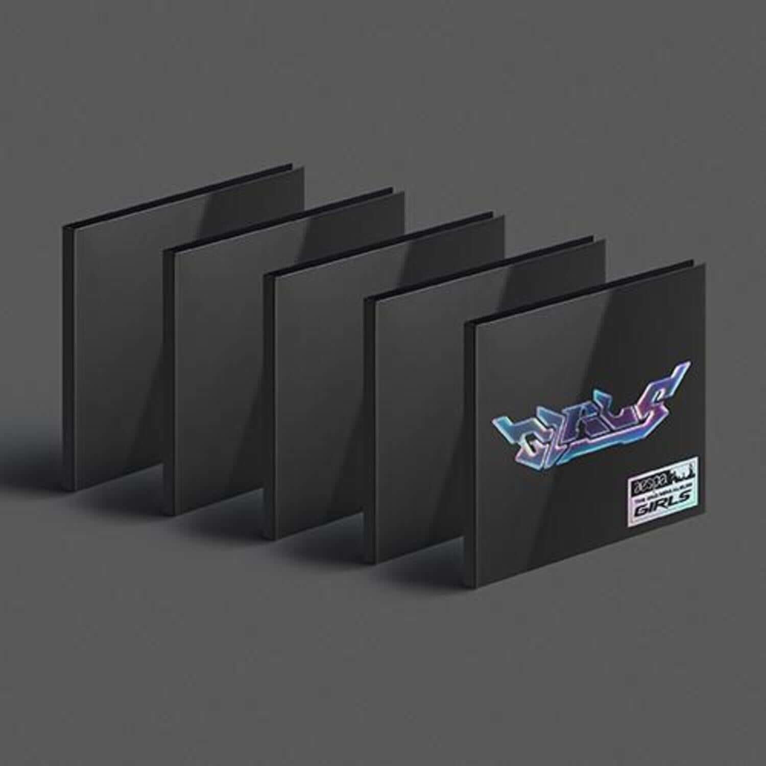AESPA - 2nd Mini Album [Girls] (Digipack Ver.) - Album Kpop : digipack noir avec logo, visuel studio minimal.
