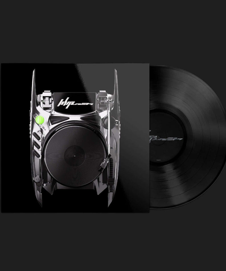 AESPA - 5th Album [Whiplash] (LP Ver.) - Album Kpop, vinyle noir collector, visuel studio noir avec platine et disque