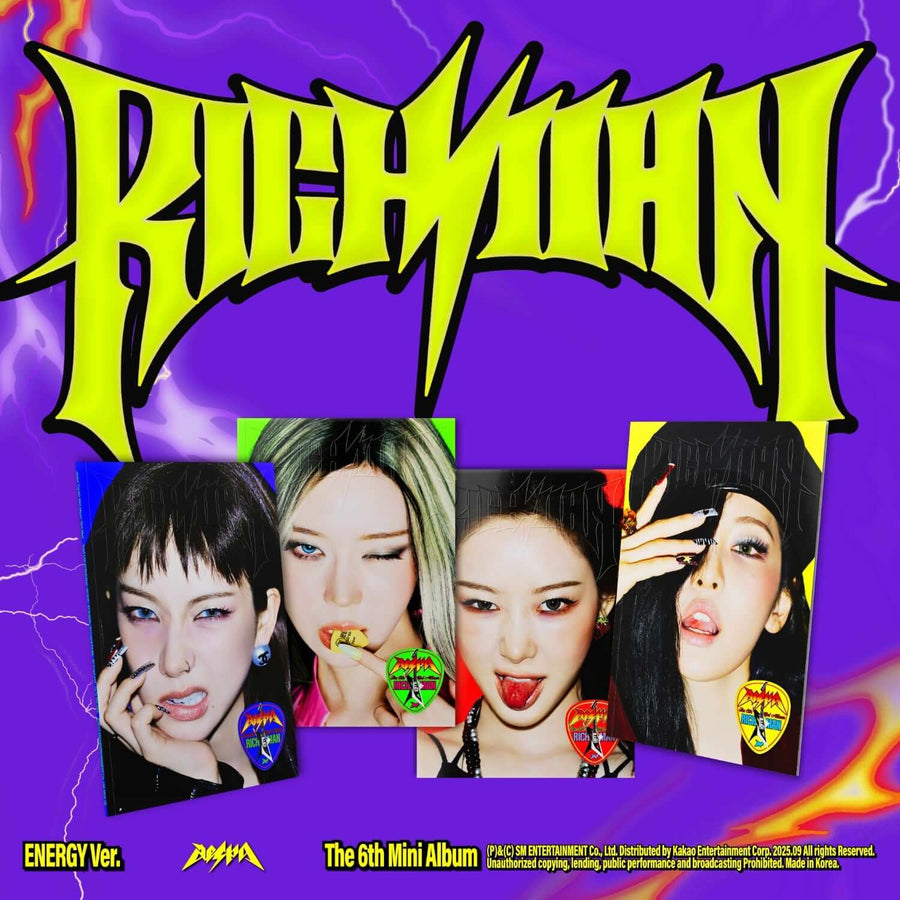 AESPA - 6th Album [Rich Man] (ENERGY Ver.) (Random 1 of 4) - Album Kpop