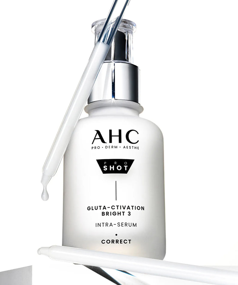 AHC Pro Shot Gluta Activation Bright 3 Intra Serum 40ml pour une peau éclatante en profondeur.