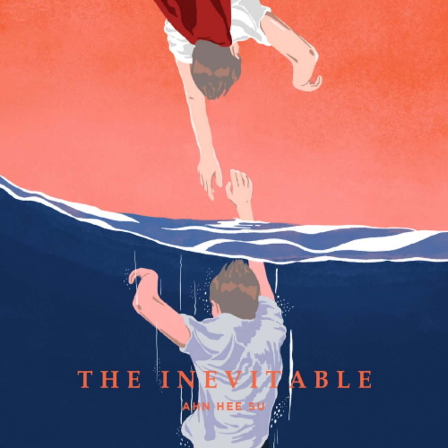 AHN HEESU - Album Kpop : cover avec danseurs suspendus au-dessus d’une piscine, style Kpop, visuel orange/bleu.
