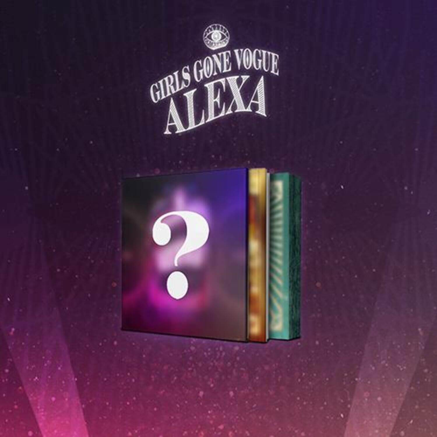 ALEXA - [Girls Gone Vogue] - Album Kpop ALEXA, pochette violette et livres, décor glamour et studio musical