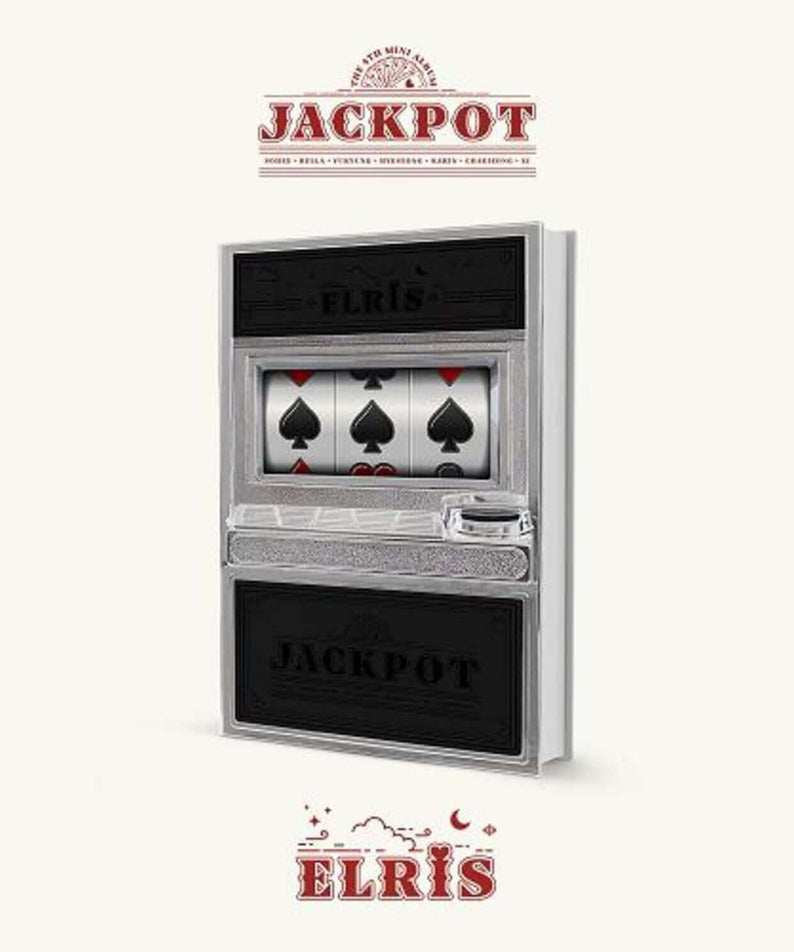ALICE - 4th Album [JACKPOT] (Black Ver.) - Album Kpop : pochette noire “Jackpot” avec visuel cartes, fond clair.