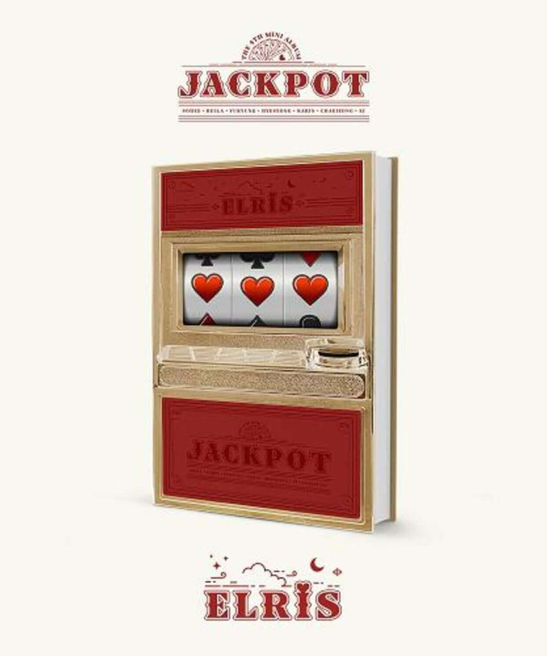 ALICE - 4th Album [JACKPOT] (Red Ver.) - Album Kpop, pochette rouge ELRIs, design cartes à jouer au décor Jackpot.