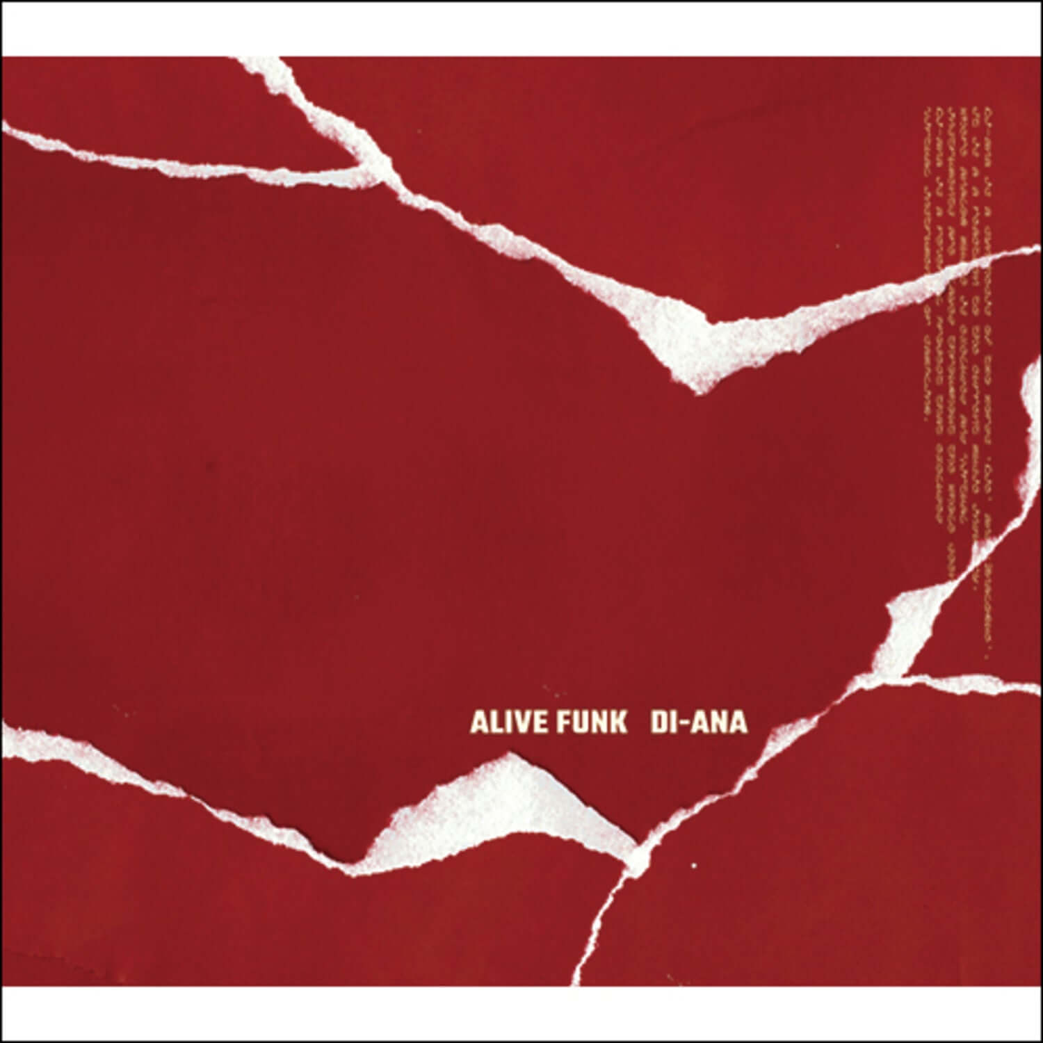 ALIVE FUNK - 1st Album [Di-ana] - Album Kpop, pochette rouge fracturée, texte “ALIVE FUNK DI-ANA” au centre
