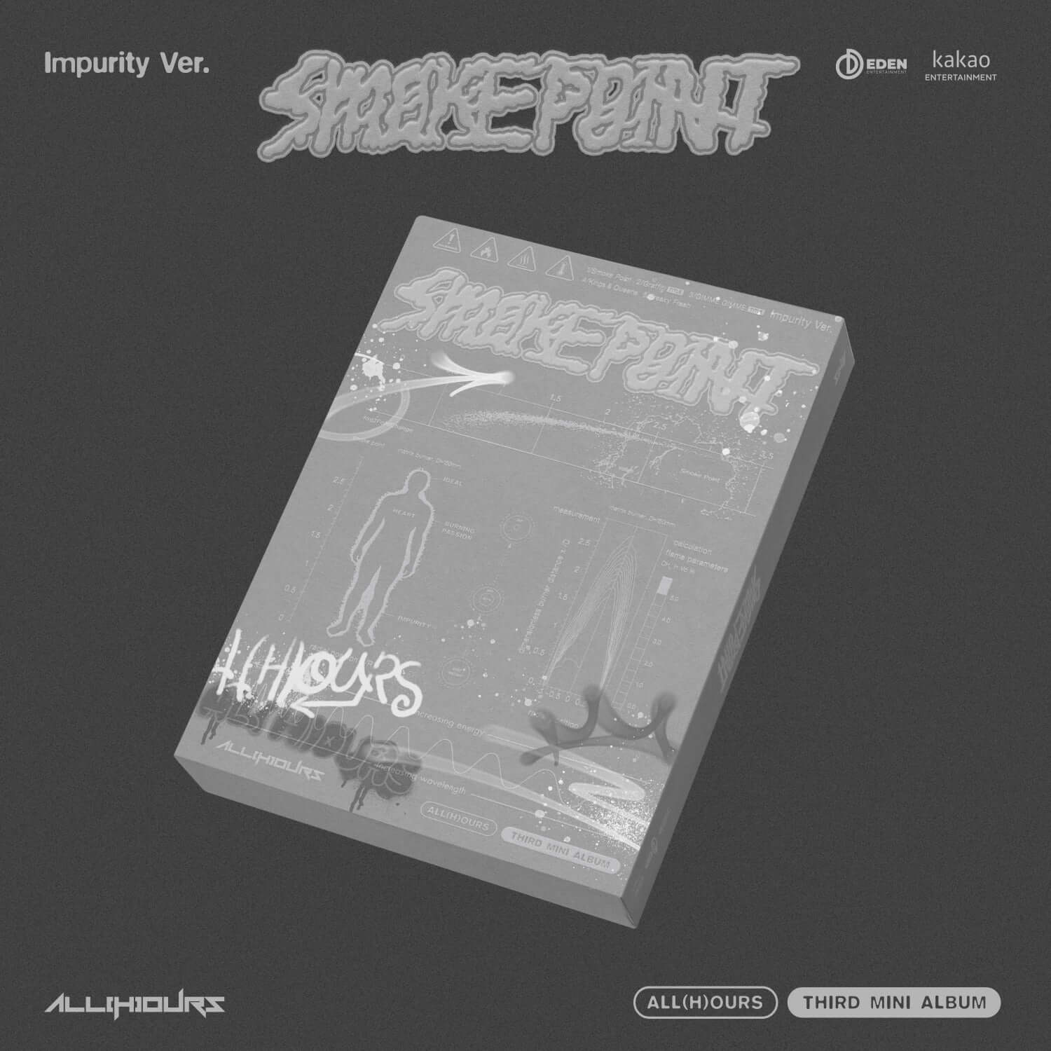 ALL(H)OURS - THIRD MINI ALBUM [Smoke Point] (Impurity ver.) - Album Kpop, pochette sombre avec design fumée, marque ALL(H)OURS
