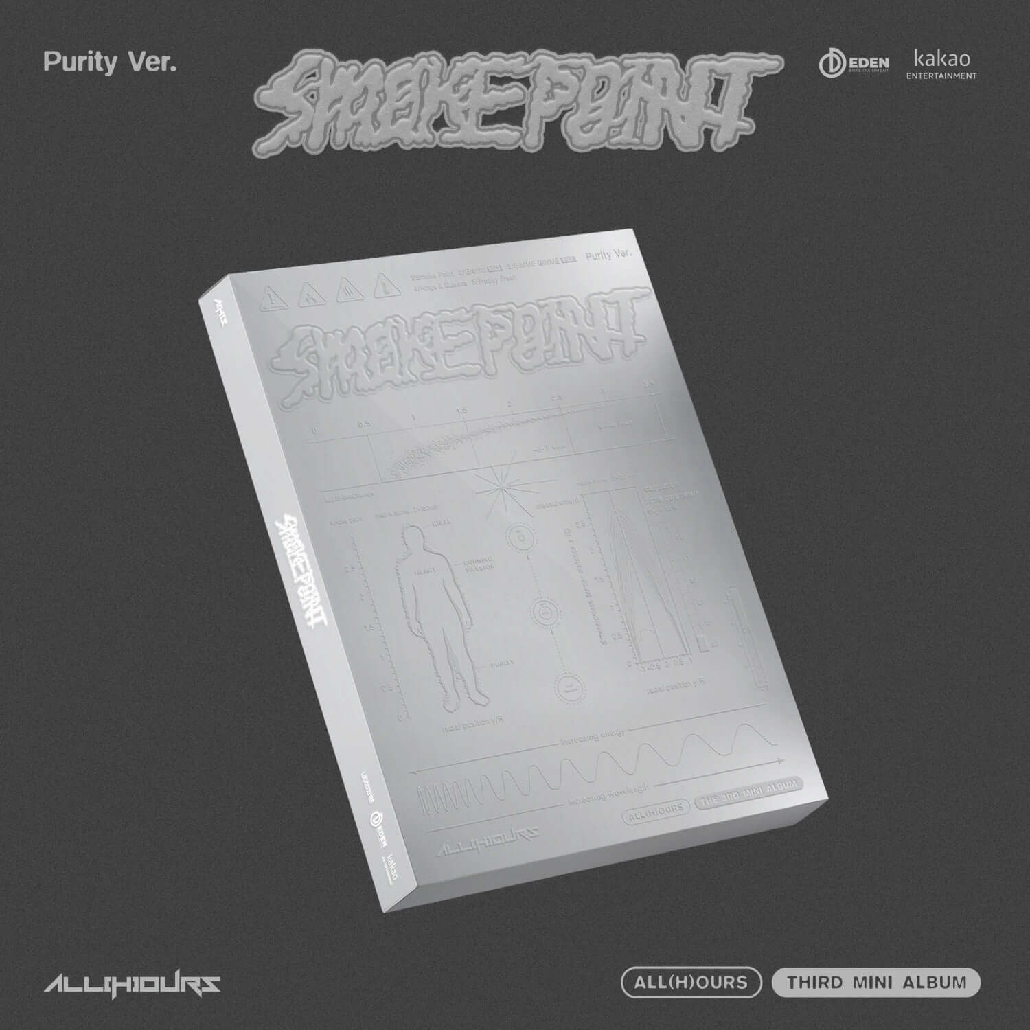 ALL(H)OURS - THIRD MINI ALBUM [Smoke Point] (Purity ver.) - Album Kpop, couverture Purity sur fond sombre, visuel produit
