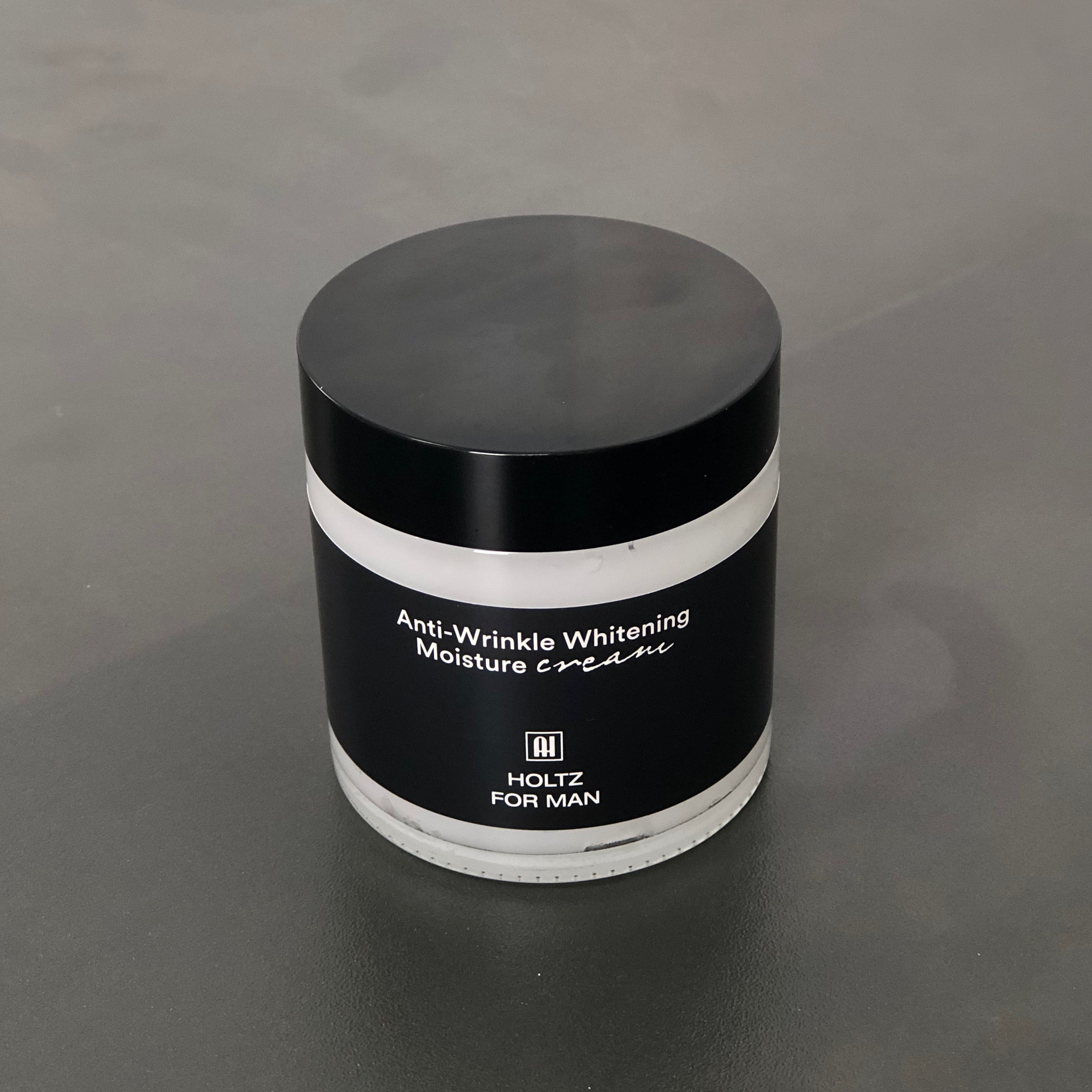 ANNA HOLTZ For Men Homme Snail Wrinkle Improving Whitening Moistureizing Cream 100ml, pot noir sur fond uni, marque HOLTZ FOR MAN