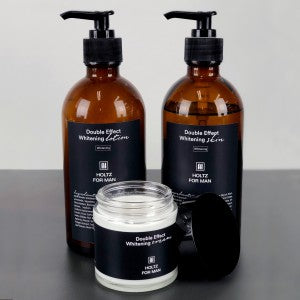 ANNA HOLTZ For Men Whitening Skin 3 Pieces Set, flacons et pot au comptoir, marque ANNA HOLTZ, vue produit masculine.