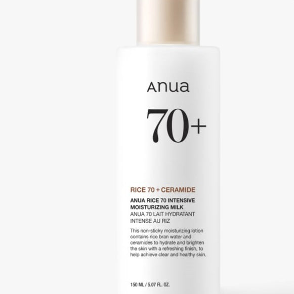 ANUA Rice 70 + Ceramide Intensive Moisturizing Milk 150ml disponible sur Ma petite Coree, ton Eshop 100% K-beauty en direct de Seoul