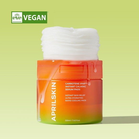 APRIL SKIN Carrotene IPMP Inatant Calming Serum Pad disponible sur Ma petite Coree, ton Eshop 100% K-beauty en direct de Seoul