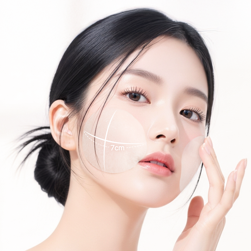 APRILSKIN Carrotene IPMP Inatant Calming Serum Pad de APRIL SKIN : femme applique un pad apaisant, peau visage.