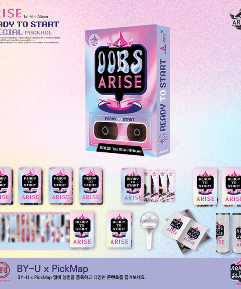 ARISE - 1st Mini Album [READY TO START] (Special Package Ver.) - Album Kpop, coffret spécial avec photo, pack & logo ARISE.