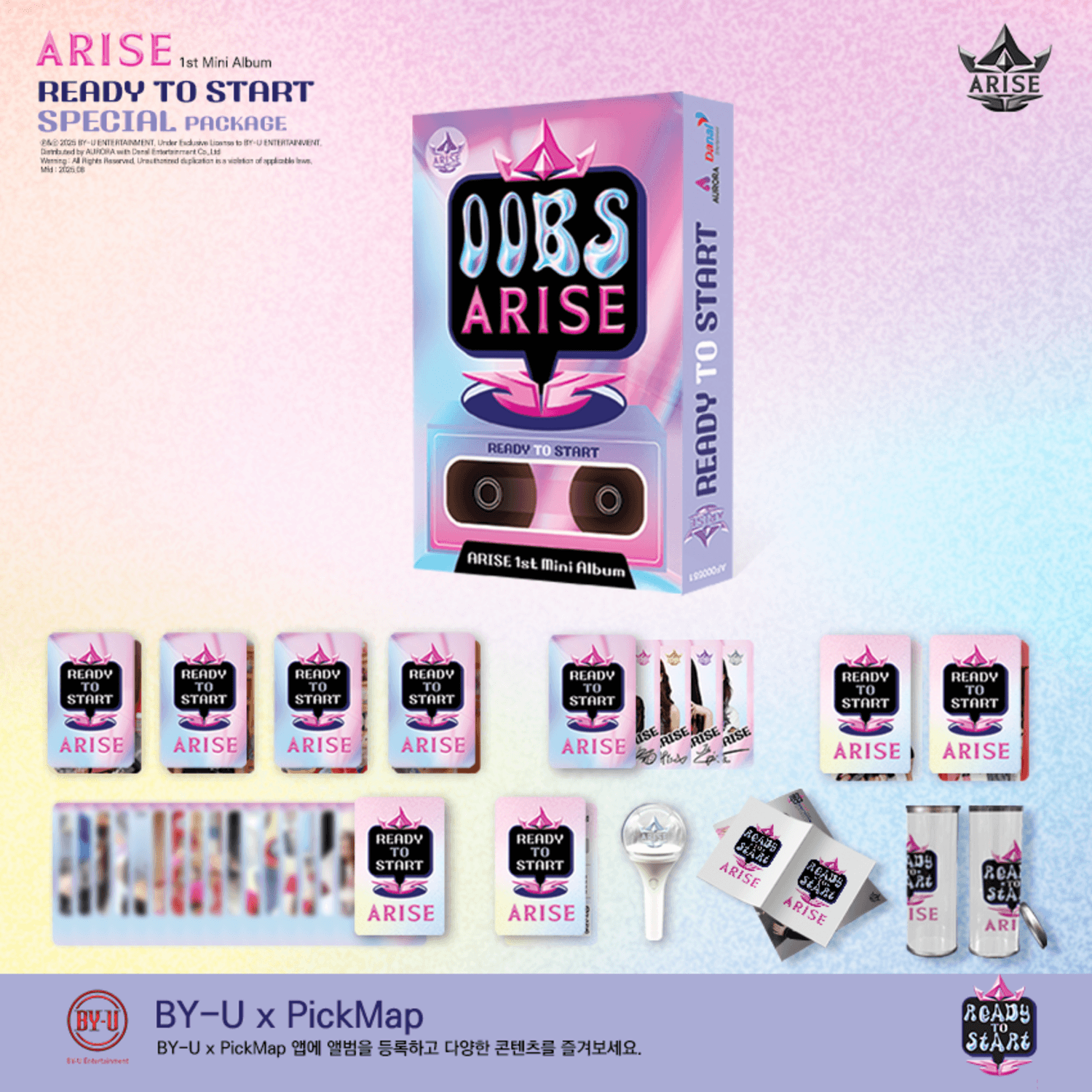 ARISE - 1st Mini Album [READY TO START] (Special Package Ver.) - Album Kpop, coffret spécial avec photo, pack & logo ARISE.