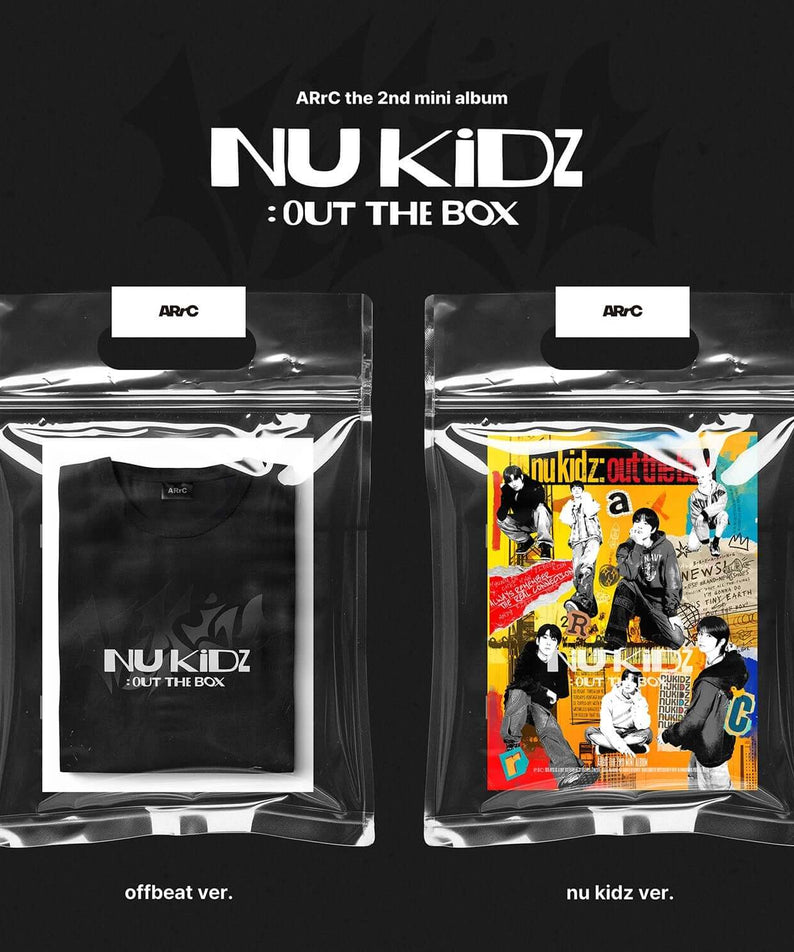 ARRC - [nu kidz: out the box] - Album Kpop de ARRC, visuel NU KIDZ sur pochette double (offbeat & nu kidz)