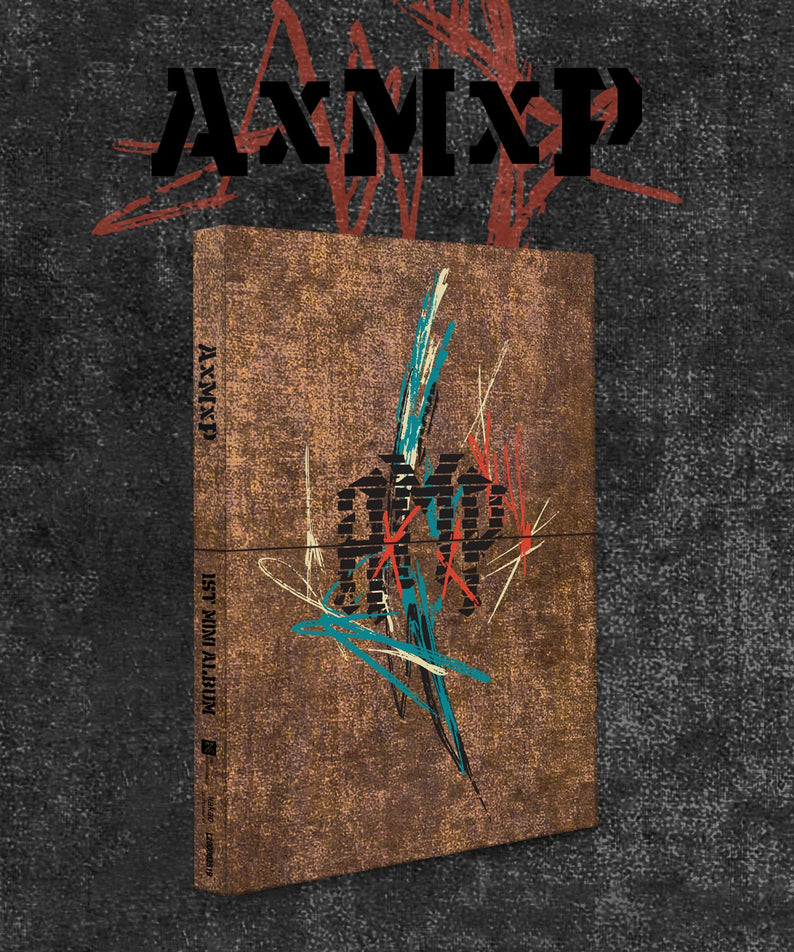 AXMXP - 1ST MINI [Amplify My Way] (LOUD ver.) - Album Kpop, couverture AXMXP sur fond gris, style urbain graphique