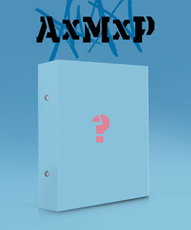 AXMXP - 1ST MINI [Amplify My Way] (WAYPOINT ver.) - Album Kpop AXMXP, jaquette bleue sur fond clair