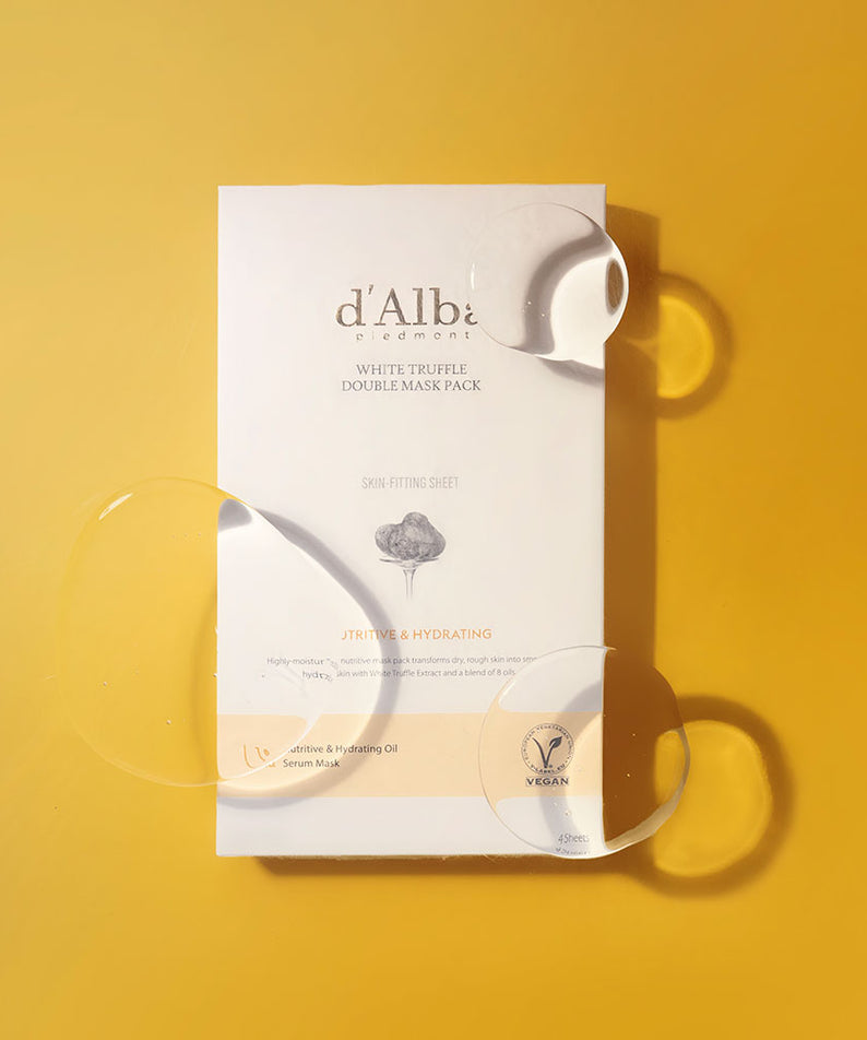 D'ALBA White Truffle Double Mask Pack [Nutritive/ Hydrating] (4 Sheets)