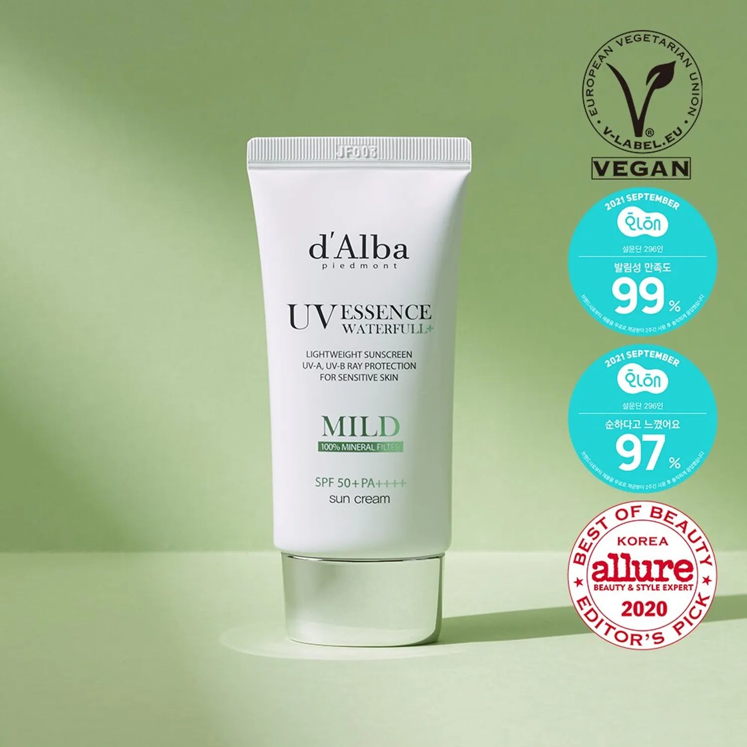D'ALBA Vegan Waterfull Mild Suncream 50ml