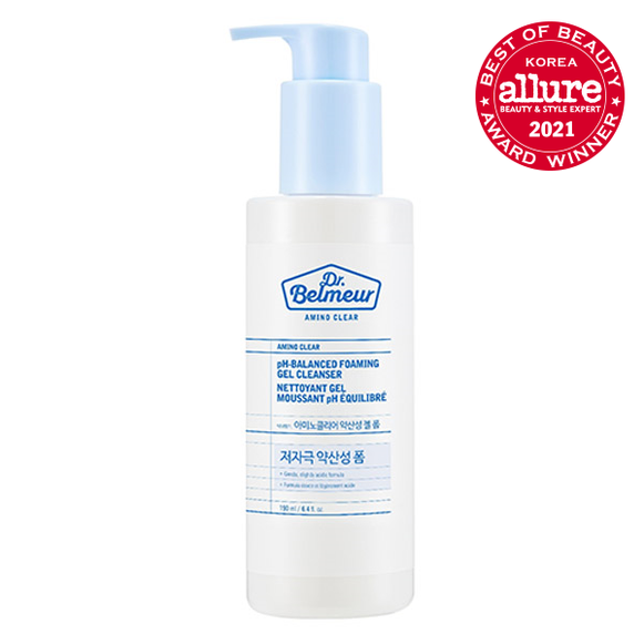 DR.BELMEUR Amino Clear Ph-Balanced Foaming Gel Cleanser 190ml en stock sur Ma Petite Corée