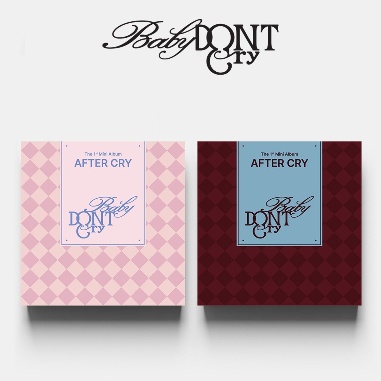 BABY DONT CRY - Baby DONT Cry The 1st Mini Album [AFTER CRY] (2 Random) - album Kpop, visuel covers rose et rouge.