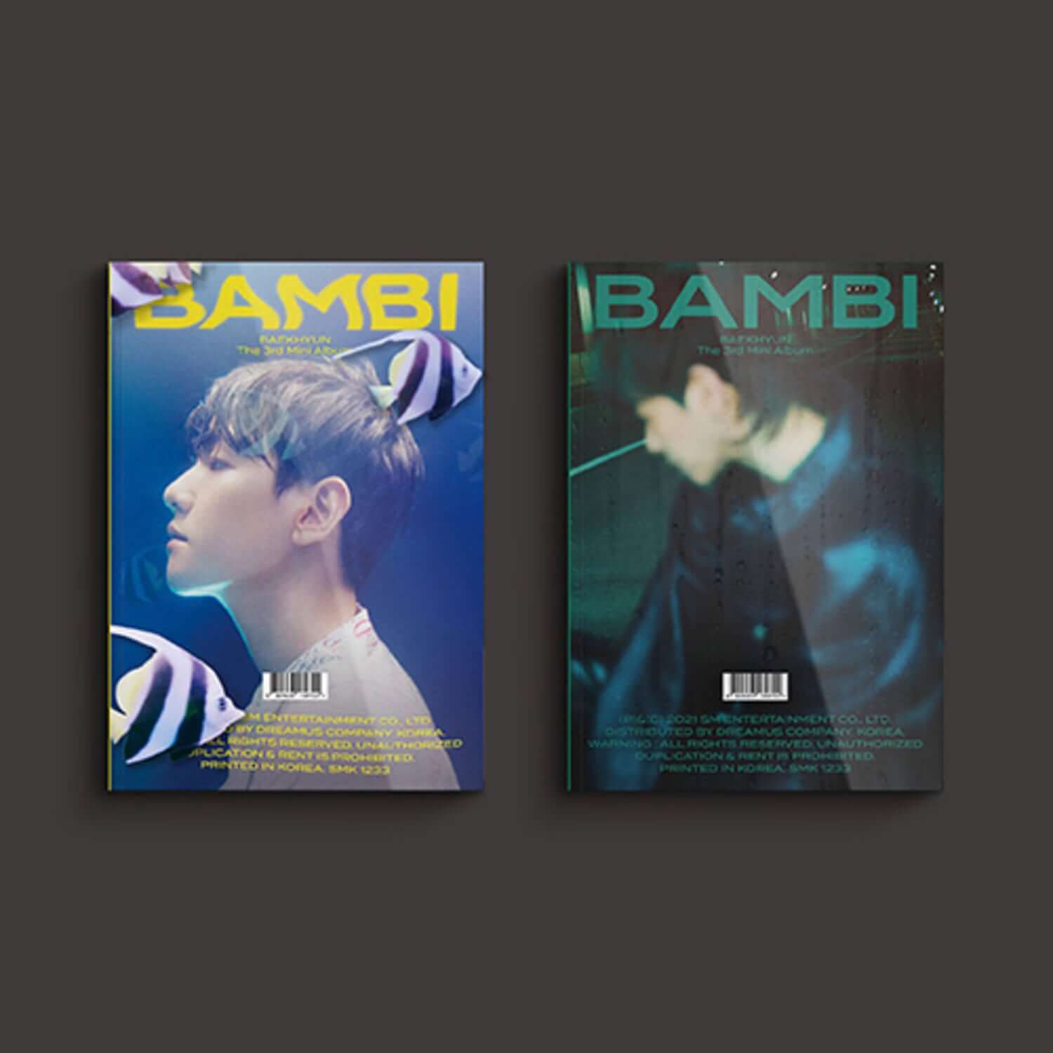 BAEKHYUN - 3rd Album [Bambi] Photo Book Ver. - Album Kpop : photo book Bambi, jaquette avec Baekhyun, style pop.