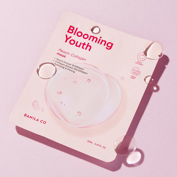 BANILA CO Blooming Youth Peach-Collagen Mask disponible sur Ma petite Coree, ton Eshop 100% K-beauty en direct de Seoul