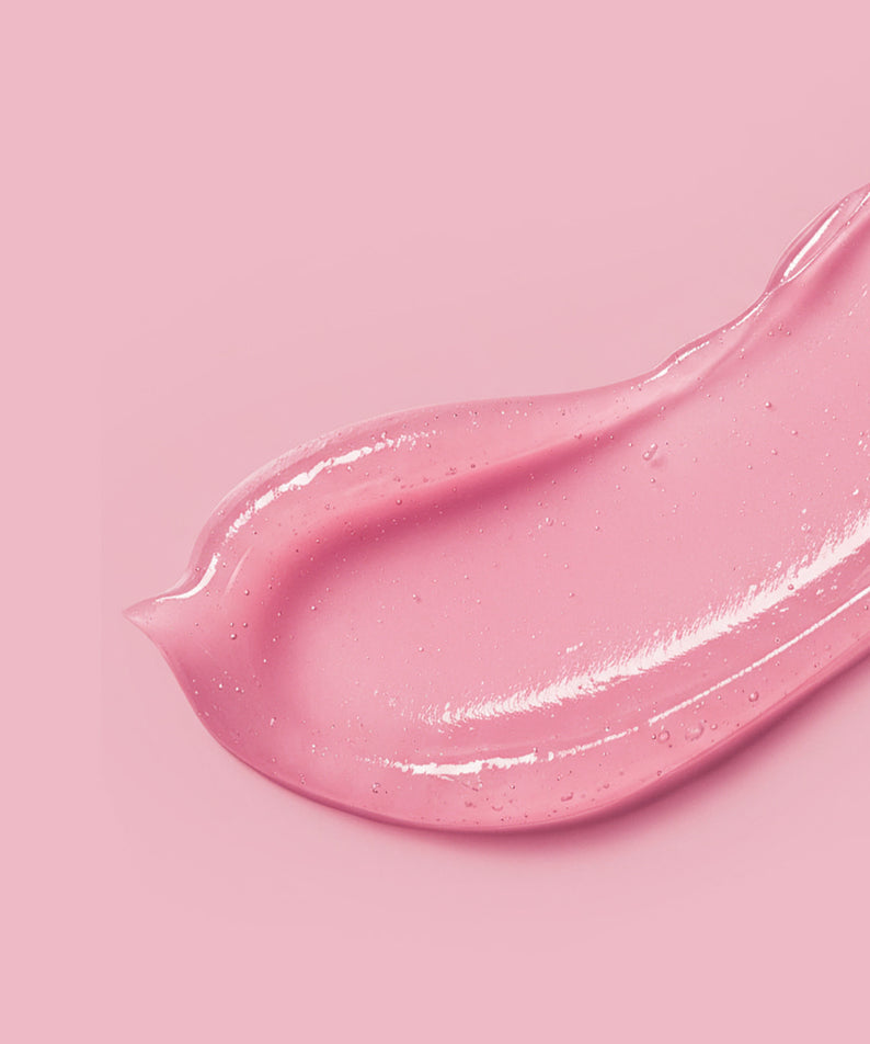 Texture du BARULAB Collagen Caffeine Tangle Lip Serum 10g, brillance rose