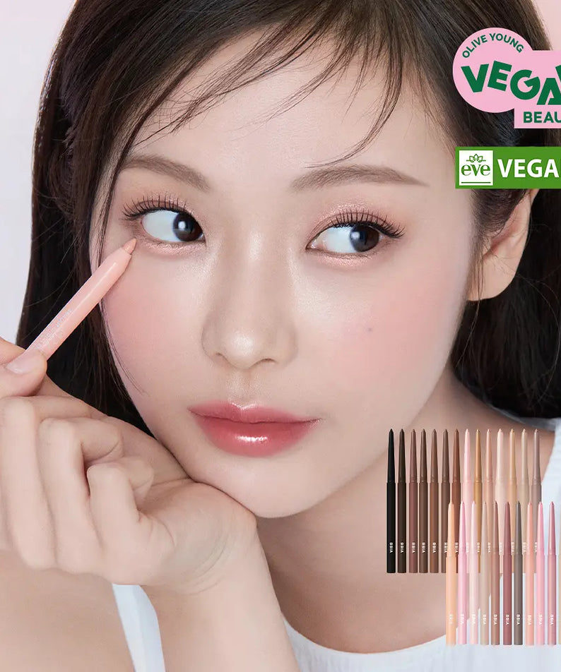 BBIA  Last Auto Gel Eyeliner 26 colors : maquillage yeux, femme asiatique, eyeliner gel et assortiment de 26 teintes visibles