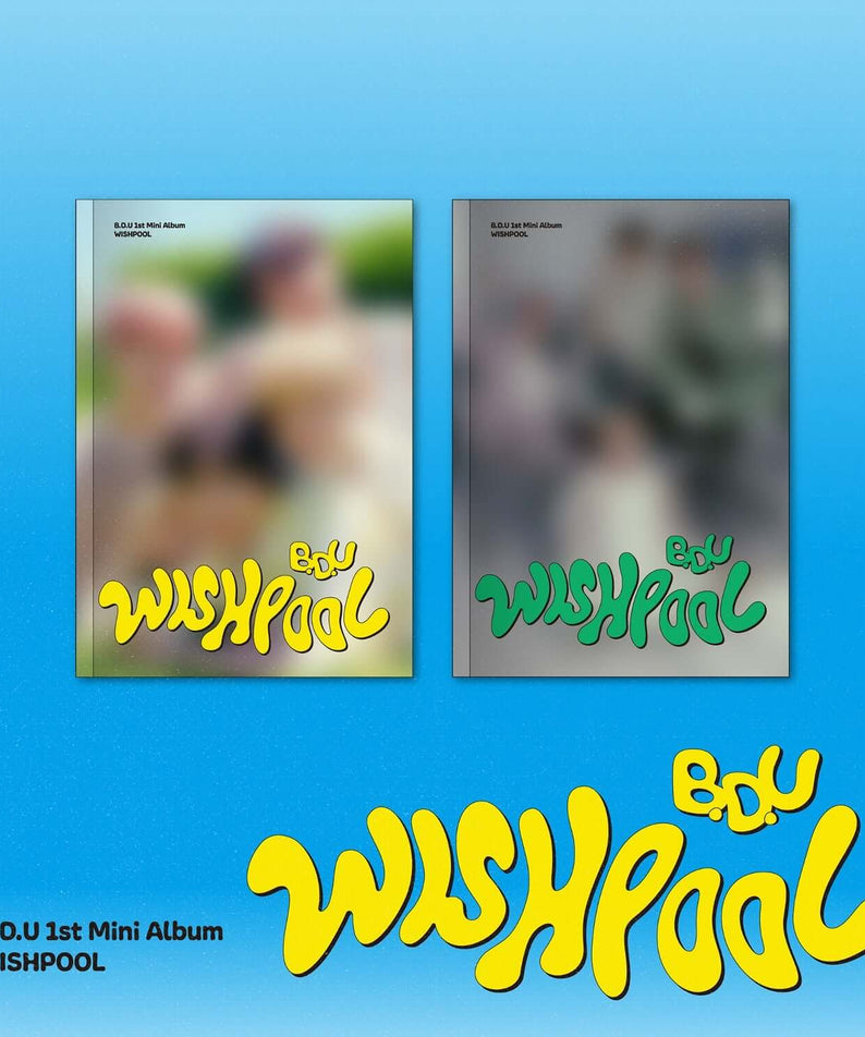 B.D.U - [Wishpool] (Flash ver. / Light ver.) (Set) - Album Kpop, coffret, visuel bleu avec deux jaquettes et logo Wishpool