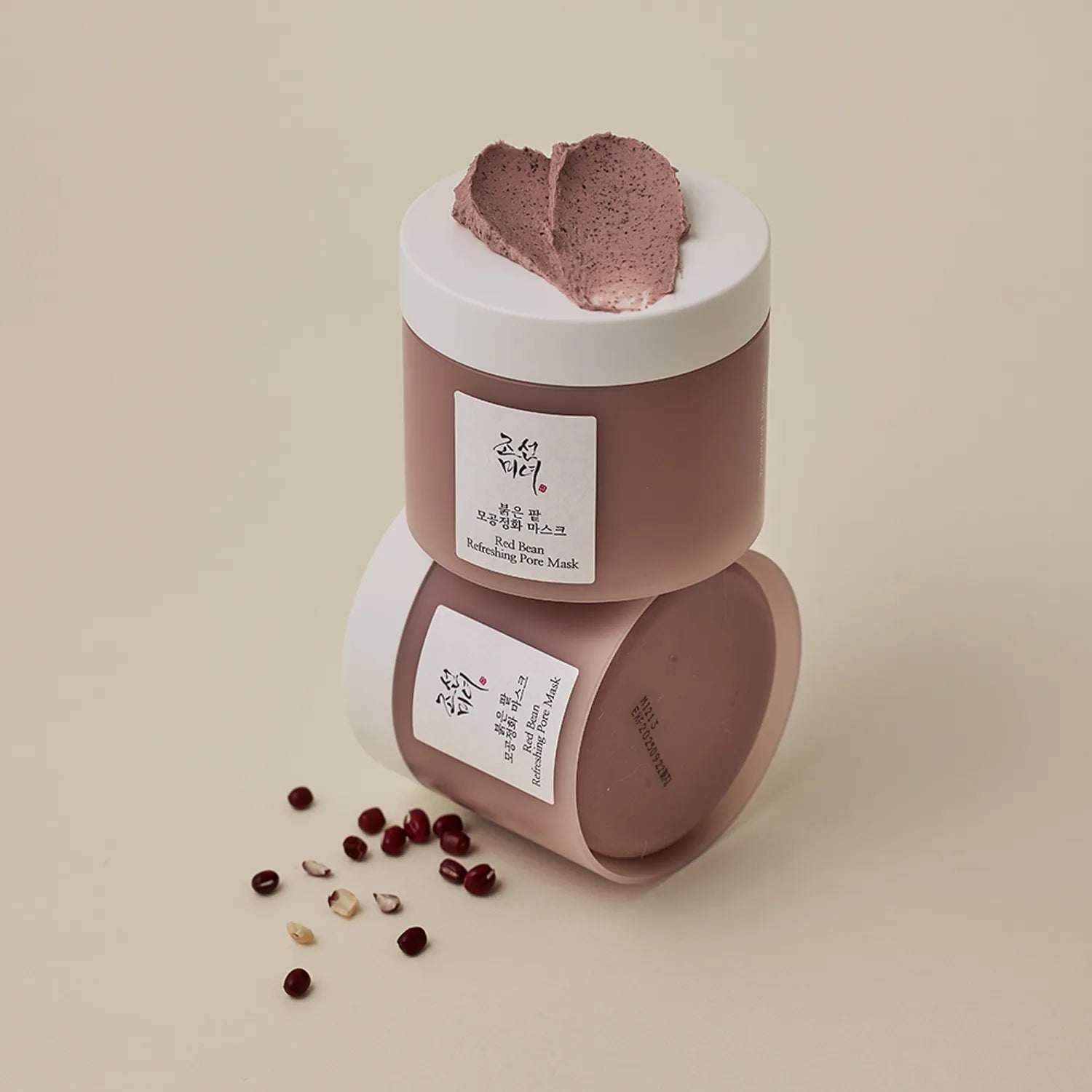 BEAUTY OF JOSEON Red Bean Refreshing Pore Mask 140ml, masque coréen à la gelée de haricot rouge, produit sur fond clair