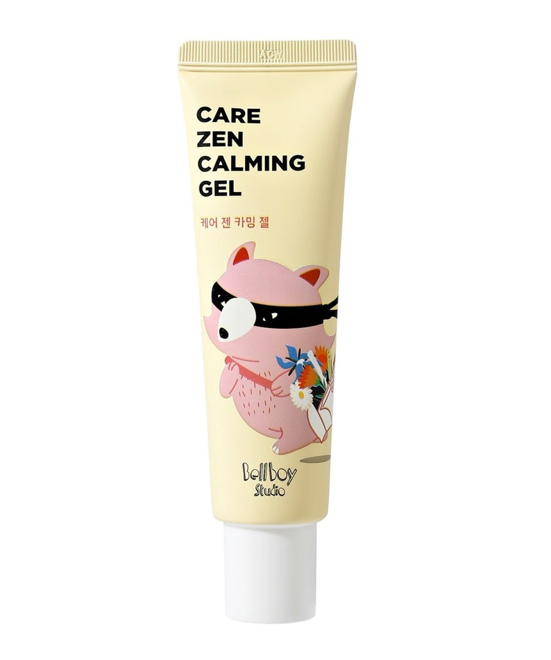 BELLBOY STUDIO Care Zen Powdery Cream 120ml, tube crème apaisante sur fond blanc, visuel produit de la marque.
