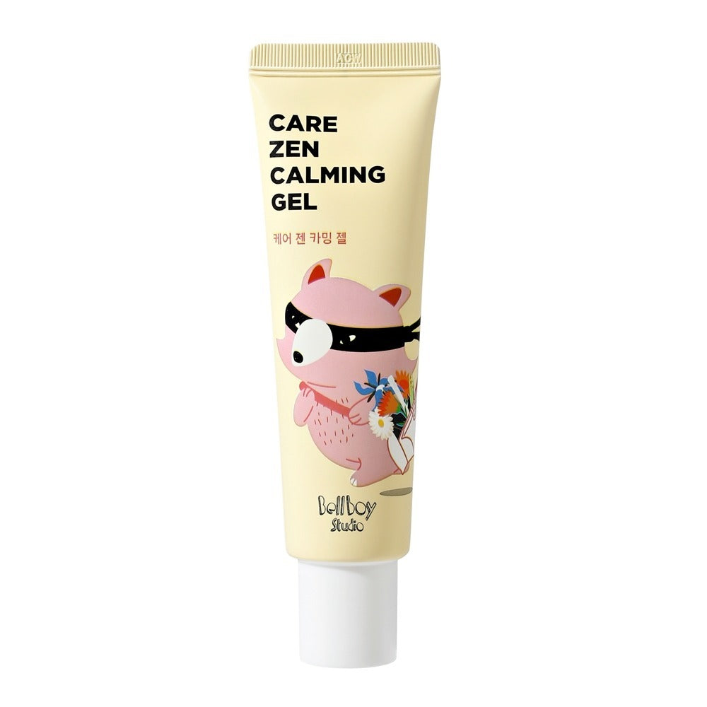 BELLBOY STUDIO Care Zen Powdery Cream 120ml, tube crème apaisante sur fond blanc, visuel produit de la marque.