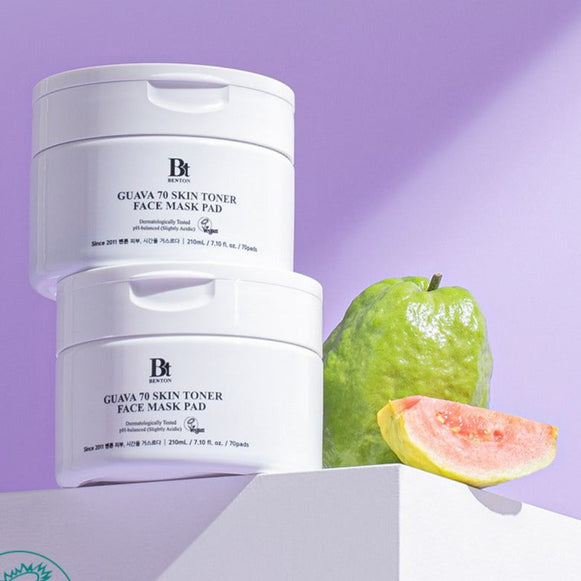BENTON Guava 70 Skin Toner Face Mask Pad 70p 210ml disponible sur Ma petite Coree, ton Eshop 100% K-beauty en direct de Seoul