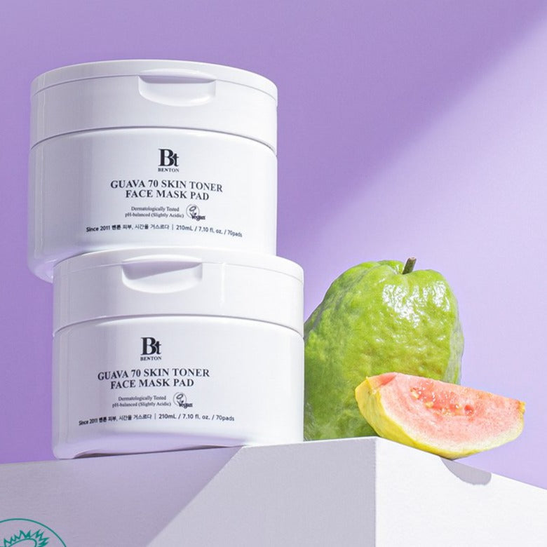 BENTON Guava 70 Skin Toner Face Mask Pad 70p 210ml disponible sur Ma petite Coree, ton Eshop 100% K-beauty en direct de Seoul