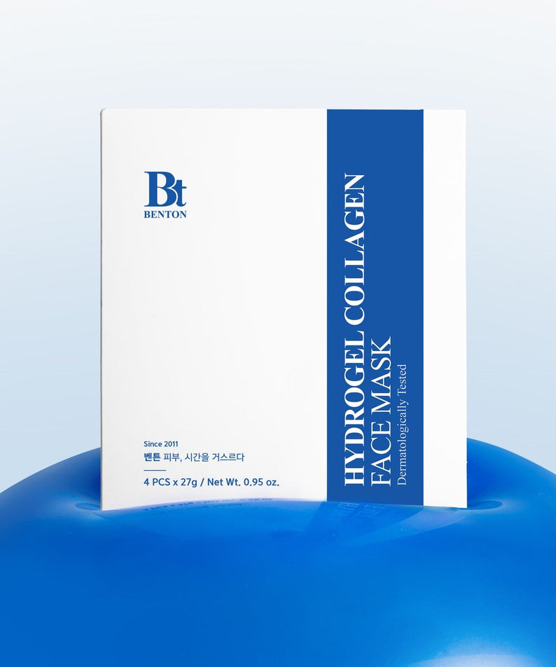 BENTON Hydrogel Collagen Mask Pack 27g x4, masque visage pour hydratation et élasticité de la peau, paquet de 4 unités.