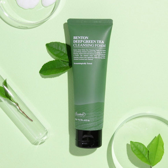 BENTON Deep Green Tea Cleansing Foam 120g en stock sur Ma Petite Corée