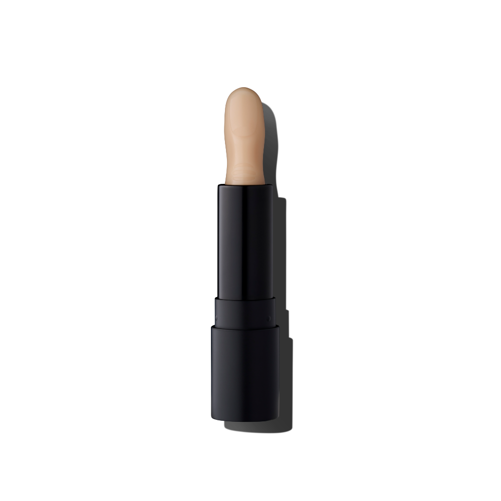 BLACK MONSTER Finger Balm, baume à lèvres stylisé en tube noir, sur fond blanc, produit de la marque BLACK MONSTER.