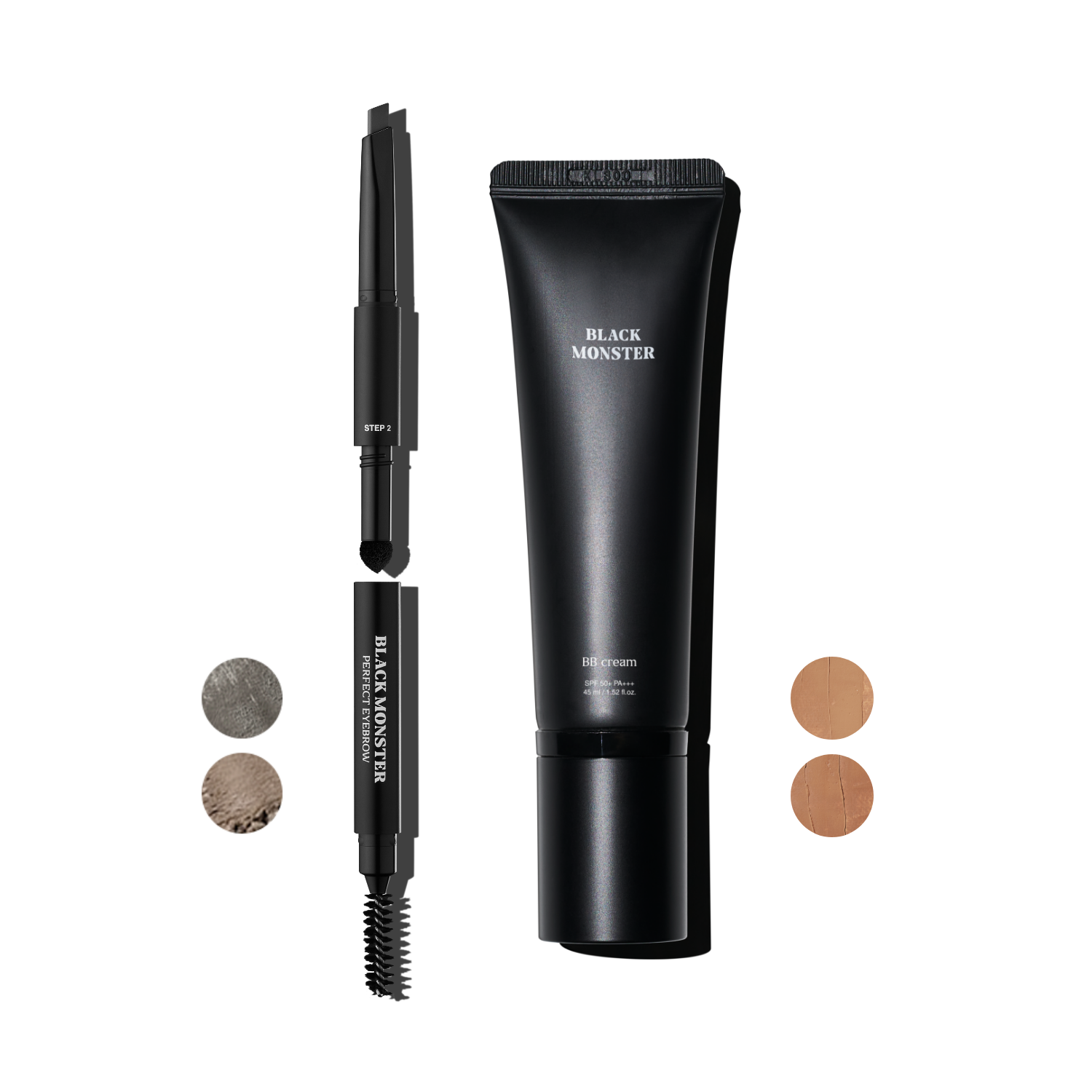 BLACK MONSTER First Impression Set de la marque BLACK MONSTER, sur fond blanc, kit maquillage yeux et crème