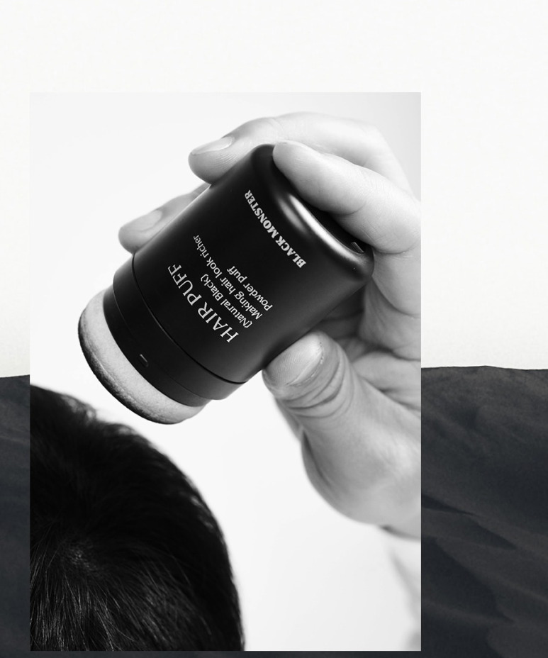 BLACK MONSTER Hair Black Puff Natural Black