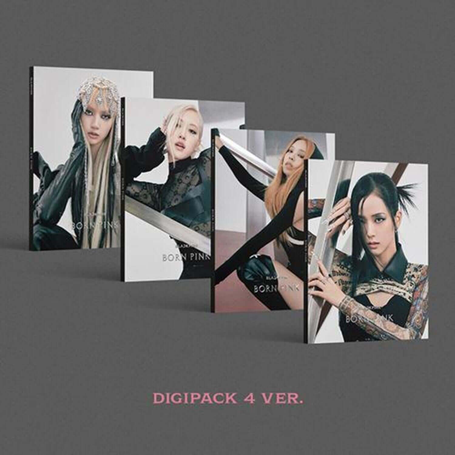 BLACKPINK - 2nd ALBUM [BORN PINK] (DIGIPACK ver.) (Set of 4) - Album Kpop, coffret photos, 4 digipacks.