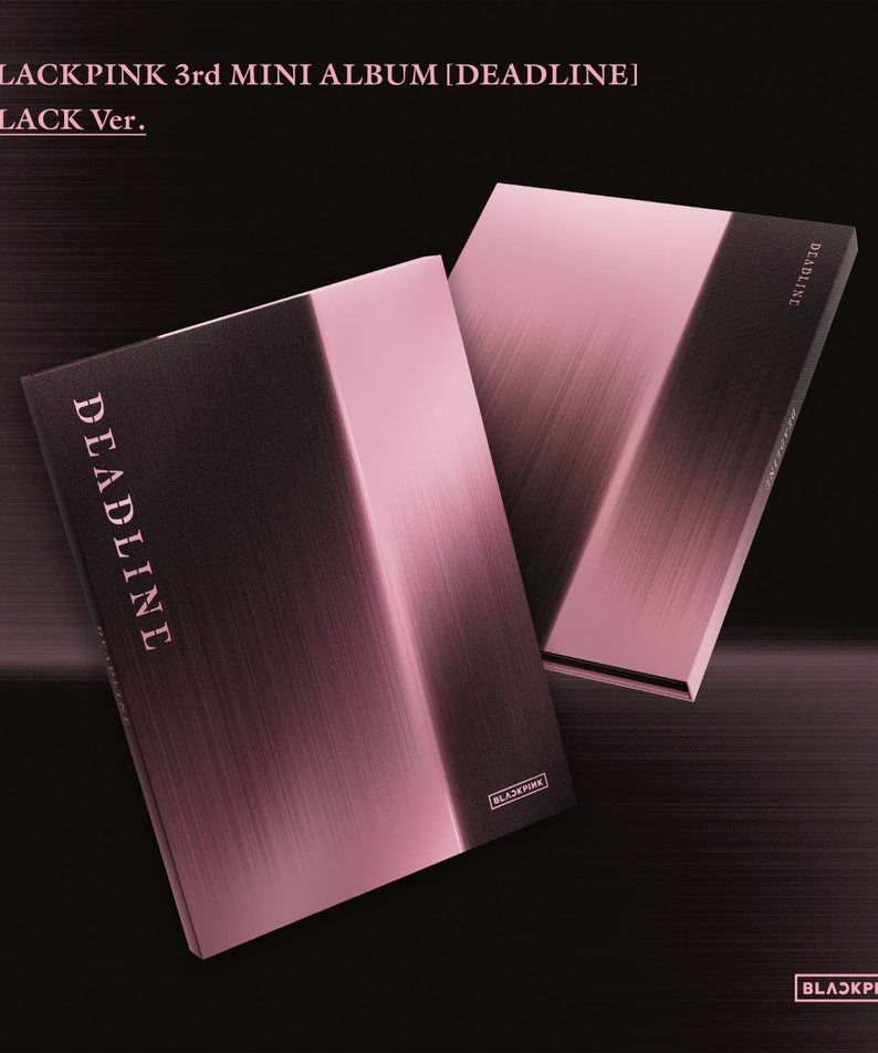 BLACKPINK - 3rd MINI ALBUM [DEADLINE] (BLACK Ver.) - Album Kpop noir et rose, jaquettes sur fond sombre