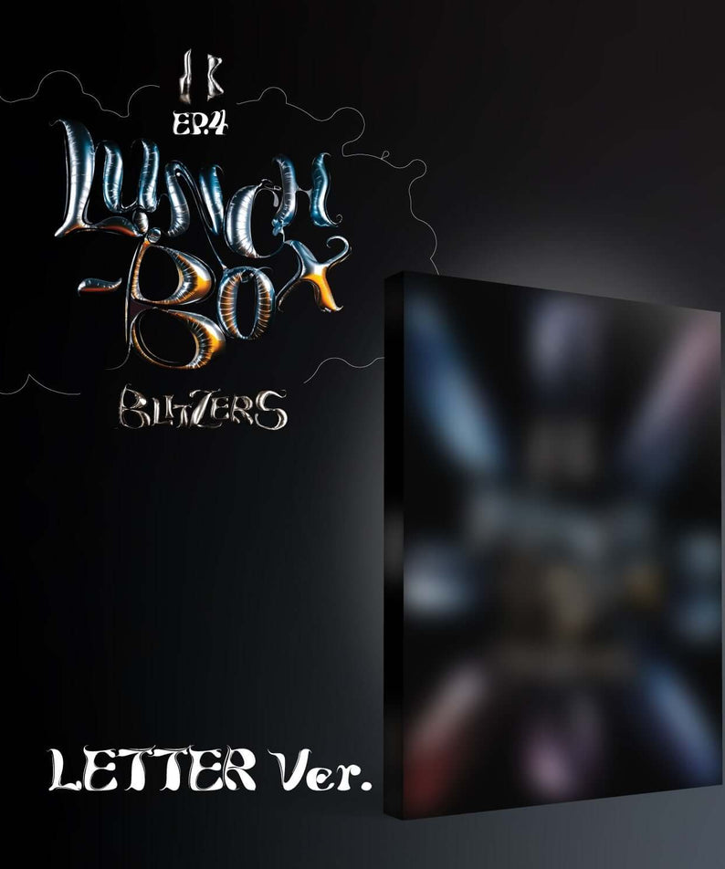 BLITZERS - EP4 [LUNCH-BOX] (LETTER ver.) - Album Kpop, visuel “LETTER Ver.” bleu-noir, pochette promo BLITZERS