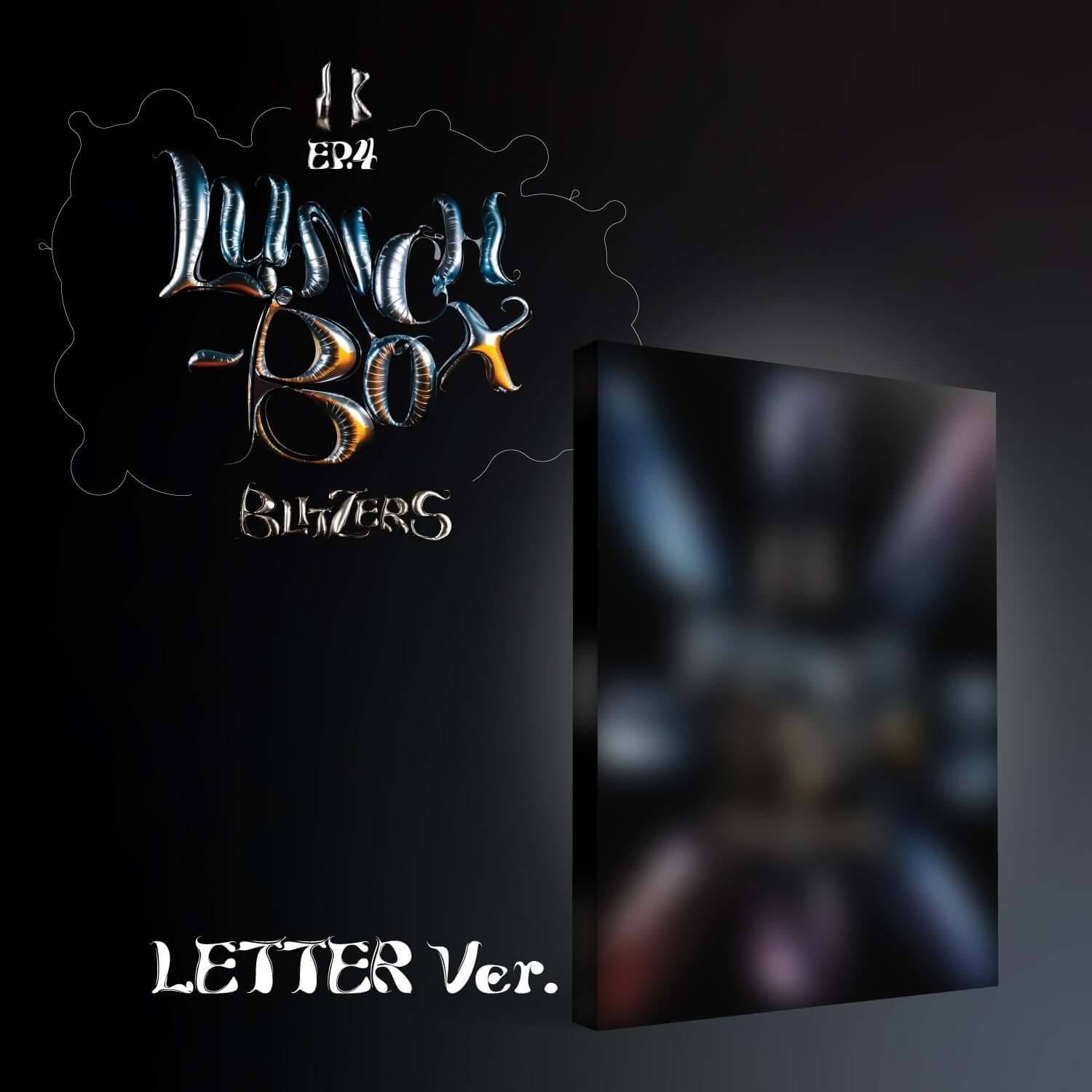 BLITZERS - EP4 [LUNCH-BOX] (LETTER ver.) - Album Kpop, visuel “LETTER Ver.” bleu-noir, pochette promo BLITZERS