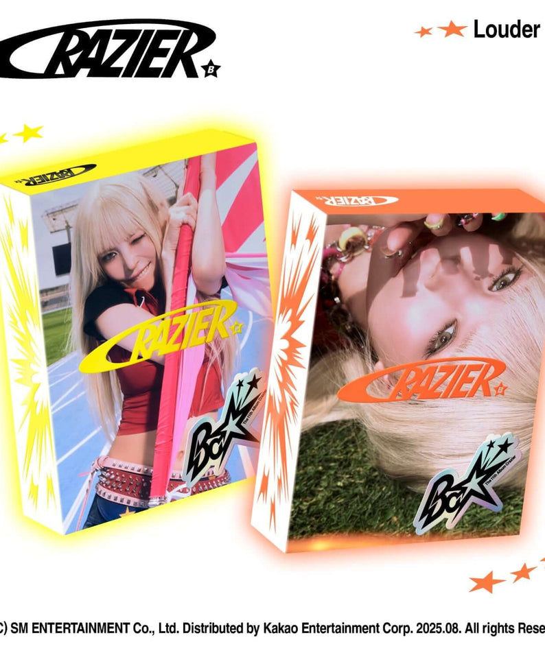 BOA - 11th Album [Crazier] (Louder Ver.) - Album Kpop, packaging Razier, image studio, design coloré BOA