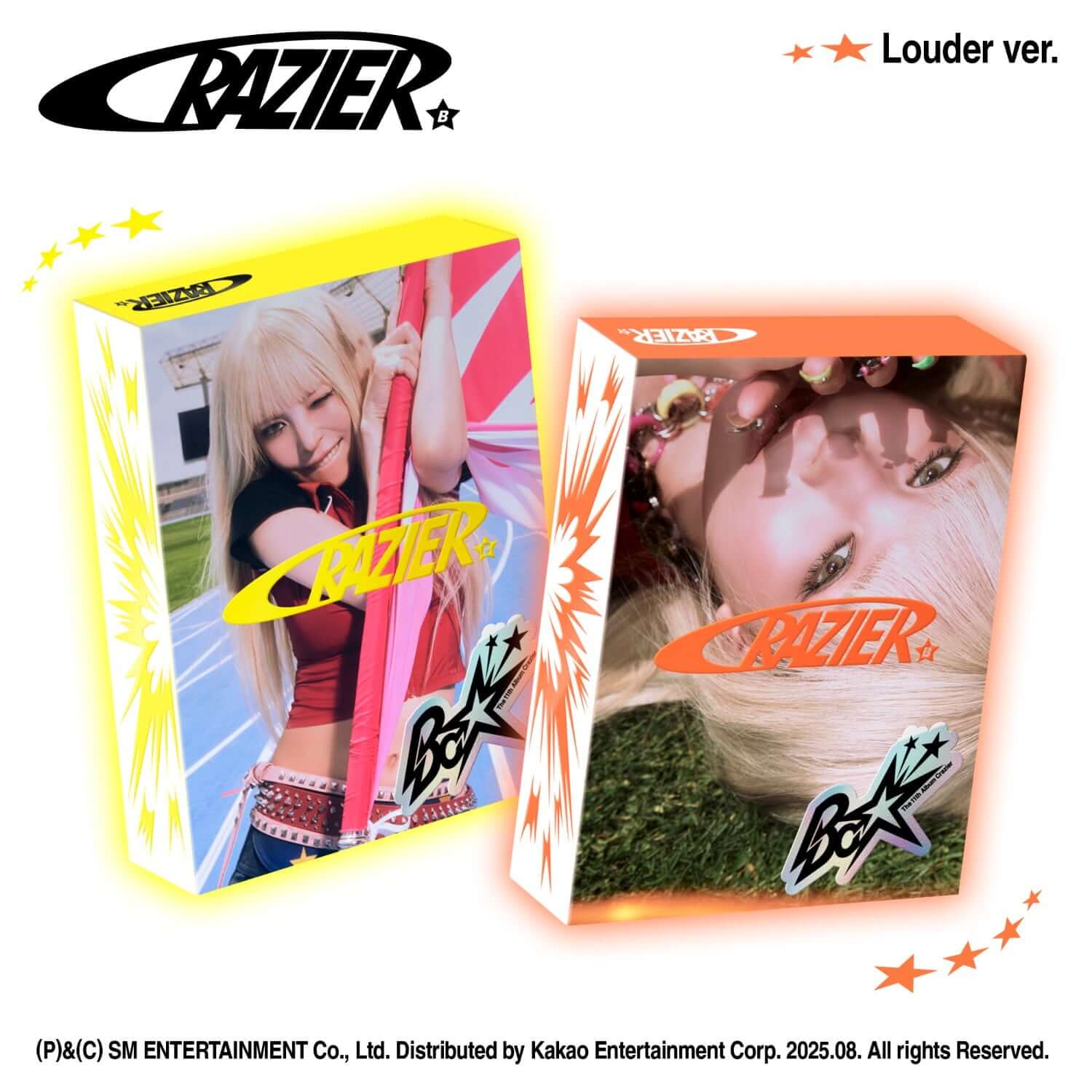 BOA - 11th Album [Crazier] (Louder Ver.) - Album Kpop, packaging Razier, image studio, design coloré BOA